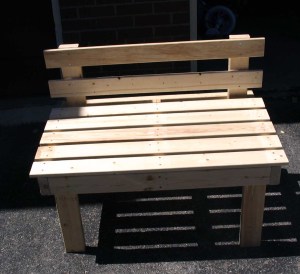 Finished garden bench